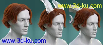 3D打印模型dforce Timothee Hair for Genesis 8 and 8.1 Males and Torment 8.1的图片