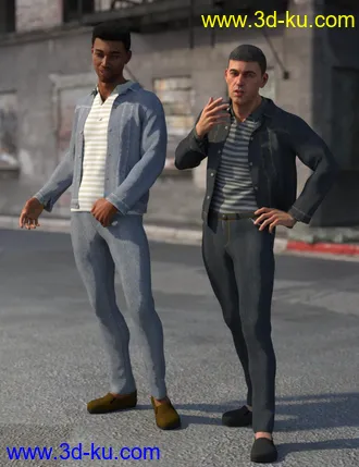 3D打印模型dForce Urban Streetwear for Genesis 8 Male(s)的图片