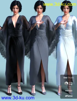3D打印模型dForce Vanzzak Outfit for Genesis 8 Female(s)的图片