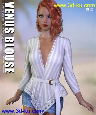 3D打印模型dForce Venus Blouse for Genesis 8 Females的图片
