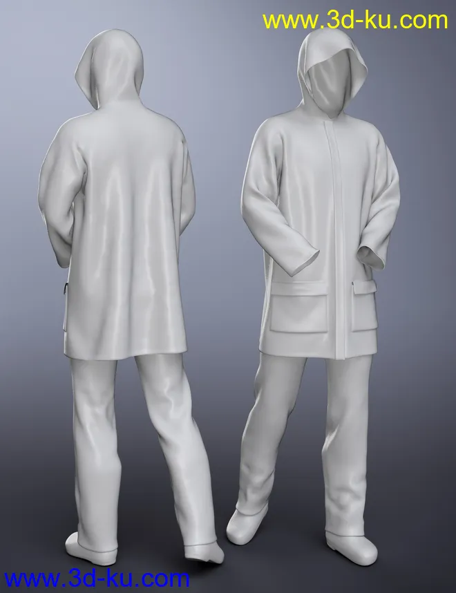 dForce Wet Weather Gear for Genesis 8 Male(s)模型的图片5
