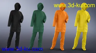 3D打印模型dForce Wet Weather Gear for Genesis 8 Male(s)的图片