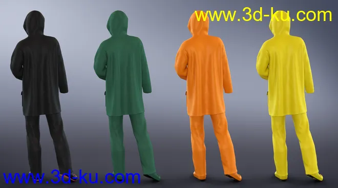 dForce Wet Weather Gear for Genesis 8 Male(s)模型的图片7