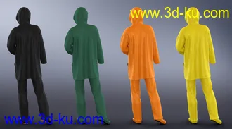 3D打印模型dForce Wet Weather Gear for Genesis 8 Male(s)的图片