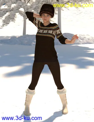 3D打印模型dForce Winter Frolic for Genesis 8 Female(s)的图片