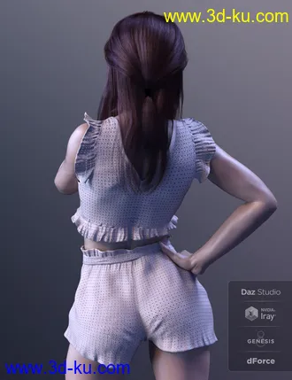 3D打印模型dForce X-Fashion Boho Chic Outfit 02 for Genesis 8 Female(s)的图片