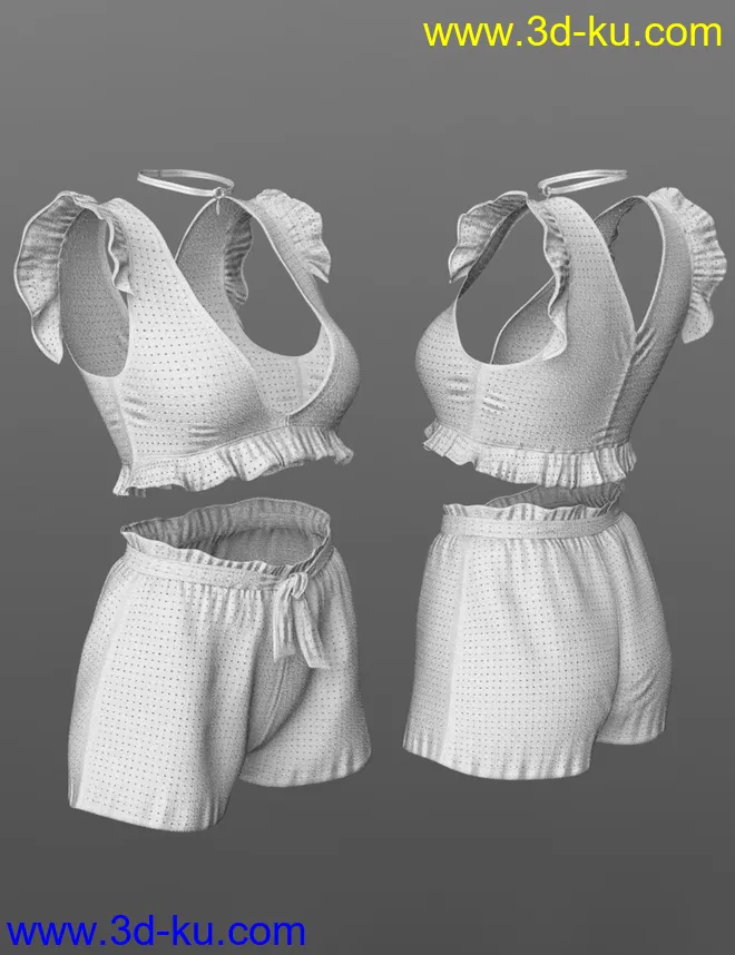 dForce X-Fashion Boho Chic Outfit 02 for Genesis 8 Female(s)模型的图片6