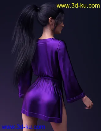 3D打印模型dForce X-Fashion Kimono Lingerie Set for Genesis 8 Females的图片