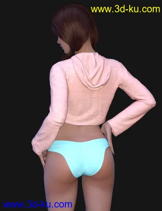 3D打印模型dForce X-Fashion Sweatshirt Set for Genesis 8 Females的图片