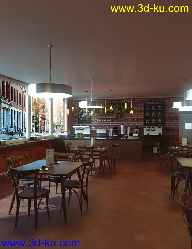 Digitallab3d Coffee Shop模型的图片1
