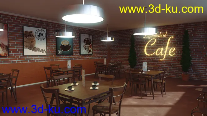 Digitallab3d Coffee Shop模型的图片5