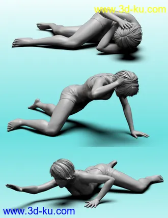3D打印模型Down But Not Out poses for Genesis 8的图片