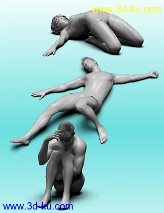 3D打印模型Down But Not Out poses for Genesis 8的图片