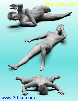 3D打印模型Down But Not Out poses for Genesis 8的图片