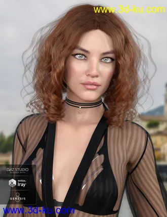 3D打印模型Drea Hair for Genesis 8 Females的图片