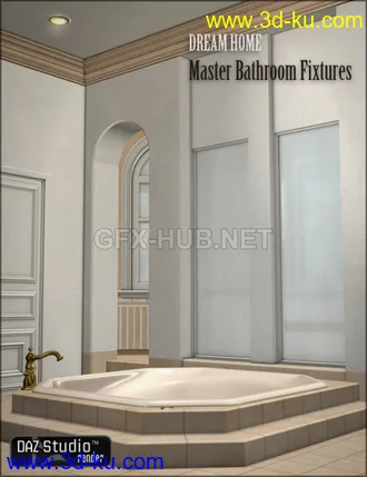 3D打印模型Dream Home - Master Bathroom Fixtures的图片