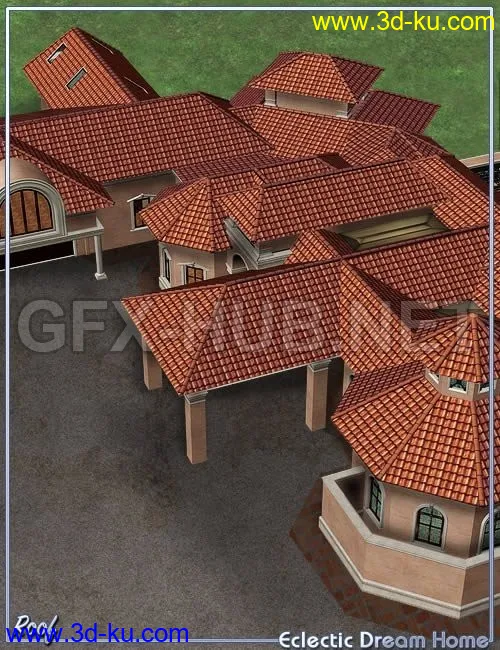 Dream Home Eclectic Roof Decor模型的图片1