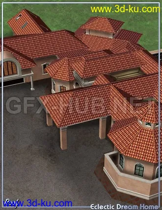 3D打印模型Dream Home Eclectic Roof Decor的图片