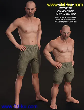 3D打印模型Dwarf HD for Genesis 8 Male的图片