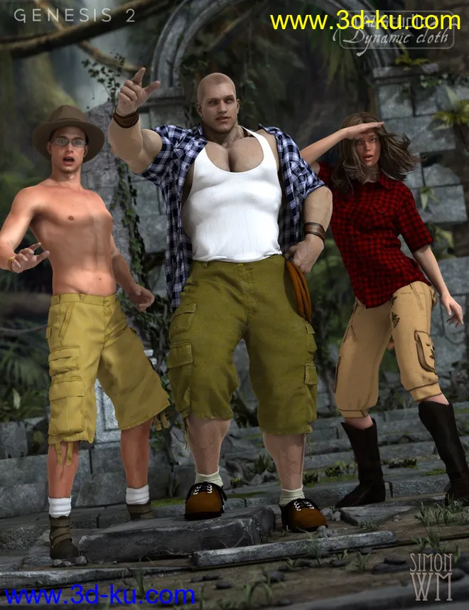 Dynamic Casuals for Genesis 2 Male(s)模型的图片1