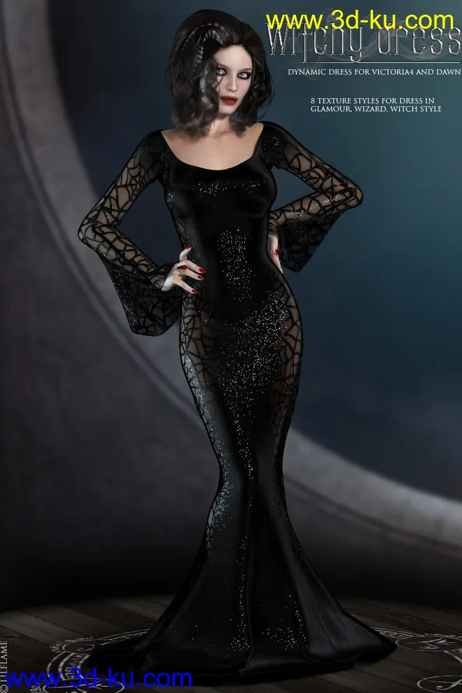 Dynamic Witchy Dress V4 Dawn模型的图片1
