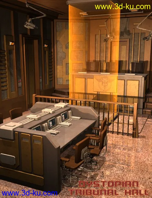 Dystopian Tribunal Hall模型的图片1