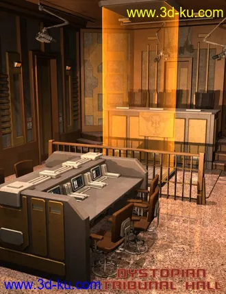 3D打印模型Dystopian Tribunal Hall的图片