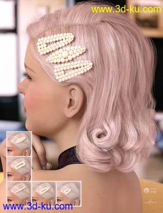 3D打印模型Eilis Hair for Genesis 3 & 8 Females的图片
