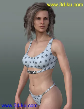 3D打印模型Elegant Swimsuit for Genesis 8 Female(s)的图片