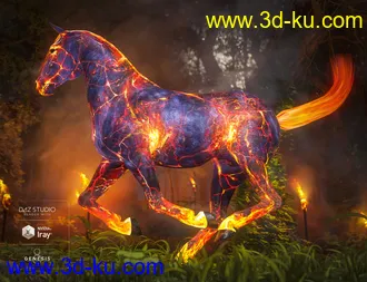 3D打印模型Ember Horse Texture for Daz Horse 2的图片