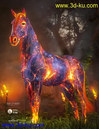 3D打印模型Ember Horse Texture for Daz Horse 2的图片