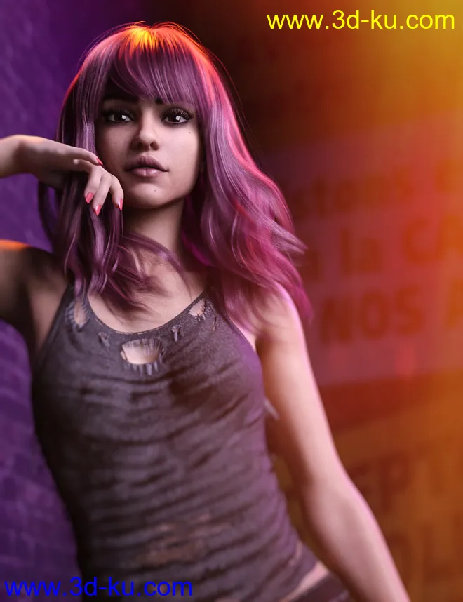 Emilia HD For Genesis 8 Female模型的图片5