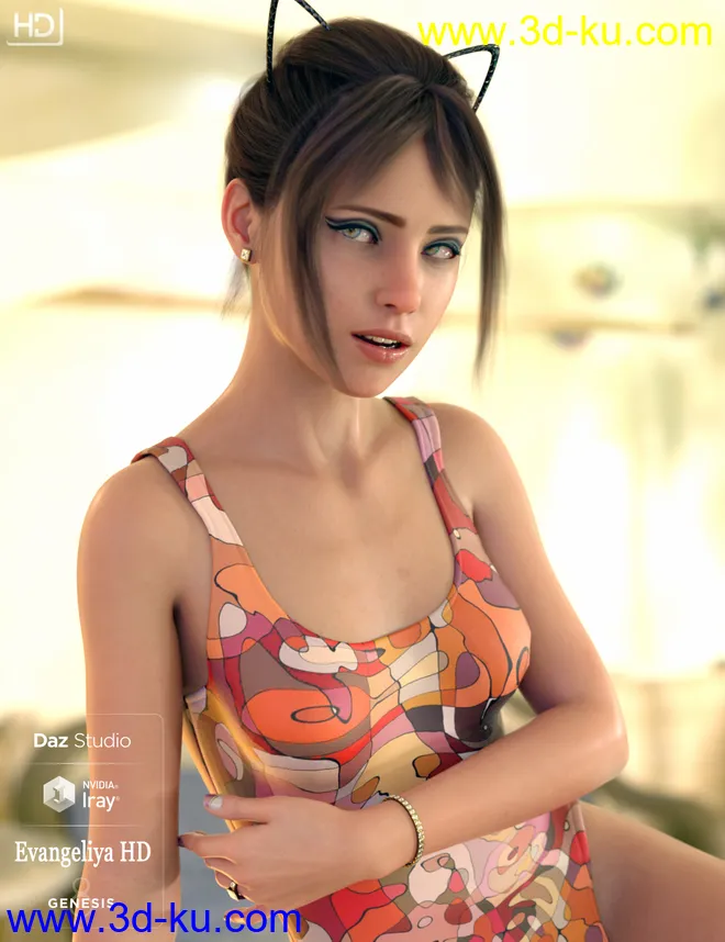 Evangeliya HD For Genesis 8 Female模型的图片15