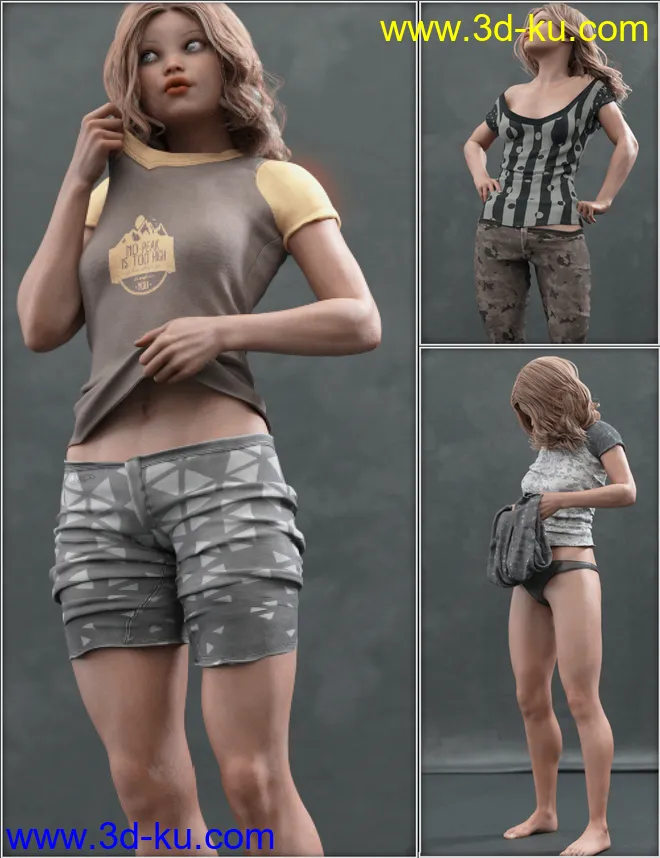 Everyday 2 Daily Poses and Clothes Vol.1 for Genesis 8 Female(s)模型的图片1