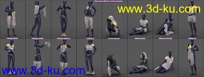 Everyday 2 Daily Poses and Clothes Vol.1 for Genesis 8 Female(s)模型的图片2