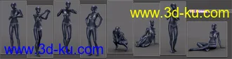 3D打印模型Everyday 2 Daily Poses and Clothes Vol.1 for Genesis 8 Female(s)的图片
