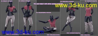 3D打印模型Everyday 2 Daily Poses and Clothes Vol.1 for Genesis 8 Female(s)的图片