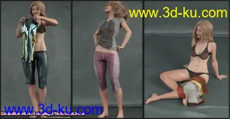 3D打印模型Everyday 2 Daily Poses and Clothes Vol.1 for Genesis 8 Female(s)的图片