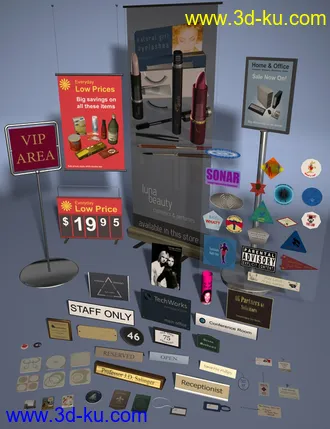 3D打印模型Everyday Labels and Signs的图片