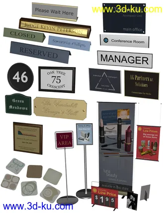 3D打印模型Everyday Labels and Signs的图片