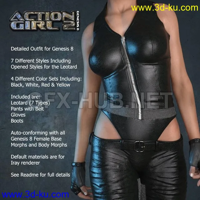 Exnem Action Girl 2 for G8 Female模型的图片1