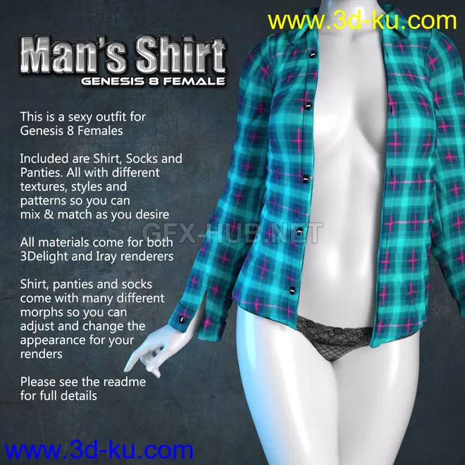 Exnem Man Shirt for G8 Female模型的图片1