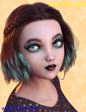 3D打印模型Extreme Closeup Plumes Geoshell Makeups for Genesis 8 Female(s)的图片