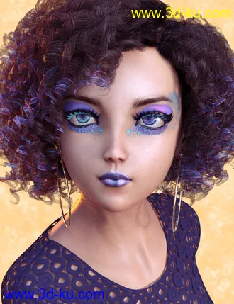 3D打印模型Extreme Closeup Plumes Geoshell Makeups for Genesis 8 Female(s)的图片