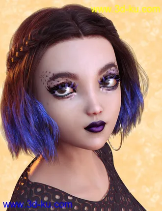 3D打印模型Extreme Closeup Plumes Geoshell Makeups for Genesis 8 Female(s)的图片