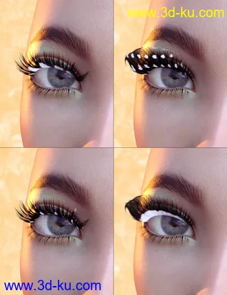 3D打印模型Extreme Closeup Plumes Geoshell Makeups for Genesis 8 Female(s)的图片