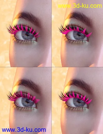 3D打印模型Extreme Closeup Plumes Geoshell Makeups for Genesis 8 Female(s)的图片