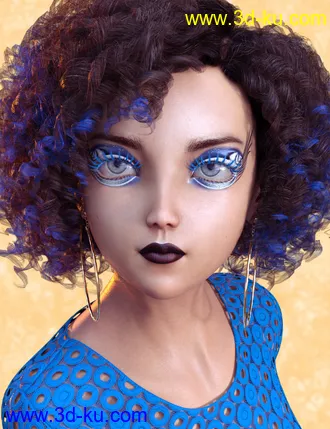 3D打印模型Extreme Closeup Plumes Geoshell Makeups for Genesis 8 Female(s)的图片