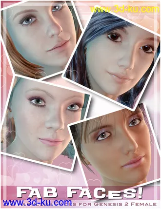 3D打印模型Fab Faces for Genesis 2 Female(s)的图片