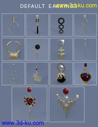 3D打印模型Fashion Basics - Earrings的图片